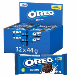 OREO Original - Knusprige Kakaokekse mit leckerer Crèmefüllung mit Vanillegeschmack - 32 x 44g 🍪🥛🍫