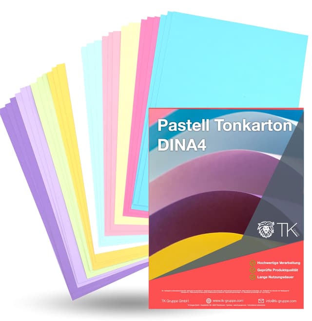 Angebot: 100x Blatt Pastellpapier 250 g/m² - mit 10x verschiedene Mint Farben