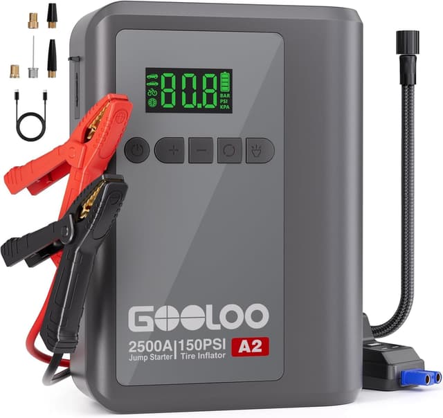 GOOLOO A2 8-in-1 Starthilfe Powerbank mit Luftkompressor