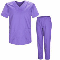 Sonderangebot: MISEMIYA Unisex Arbeitsbekleidung-Set (2er Pack) L Flieder 21 🌟