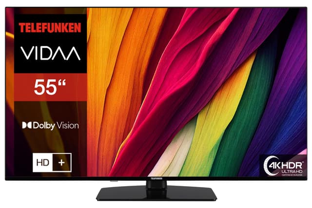 Telefunken Fernseher 55 Zoll Smart TV VIDAA XU55VP750M 4K UHD HDR TV 📺🌟