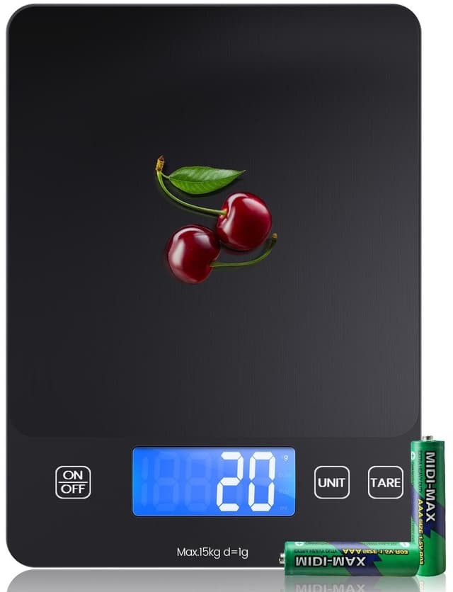Digitale Küchenwaage - Hochpräzise 15kg Lebensmittelwaage 🍲🔢
