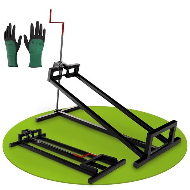 🚜 Juskys Rasentraktorheber bis 400 kg - 45° Heber für Rasenmäher