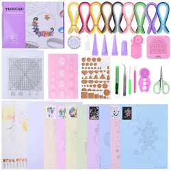 YURROAD Quilling Set mit Quilling Papierstreifen und Quilling Werkzeug - Perfektes All-in-One-Kit!