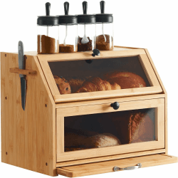 YOUDENOVA Bambus Brotkasten 🍞 Eco Brotbox mit Schneidebrett