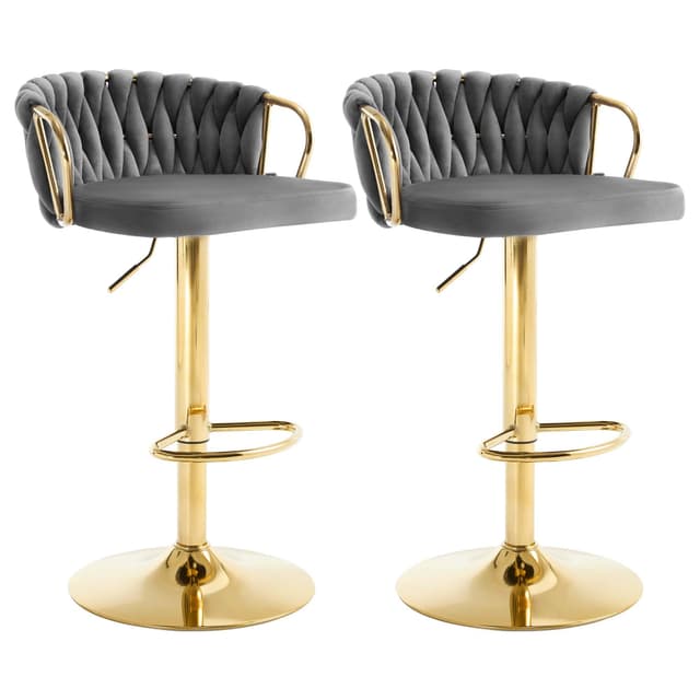🌟 WOLTU Barhocker 2er Set, Barstühle höhenverstellbar 360° drehbar, Küchenhocker