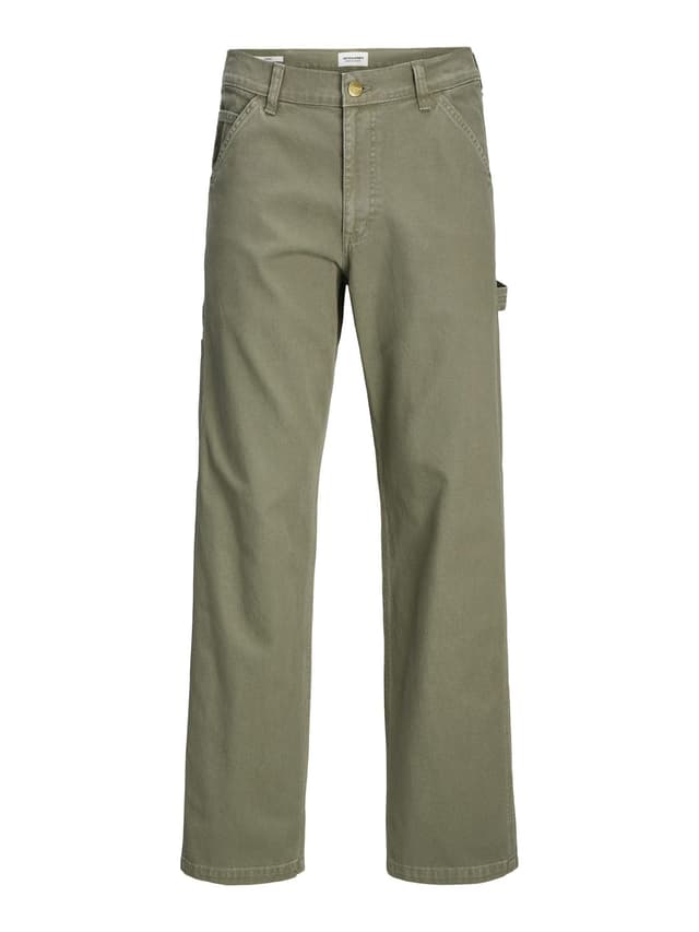 👖 JACK & JONES Herren Jpsteddie Jjcarpenter Pant Noos Hose 36W / 36L Dusty Olive - Nur 12.8€!