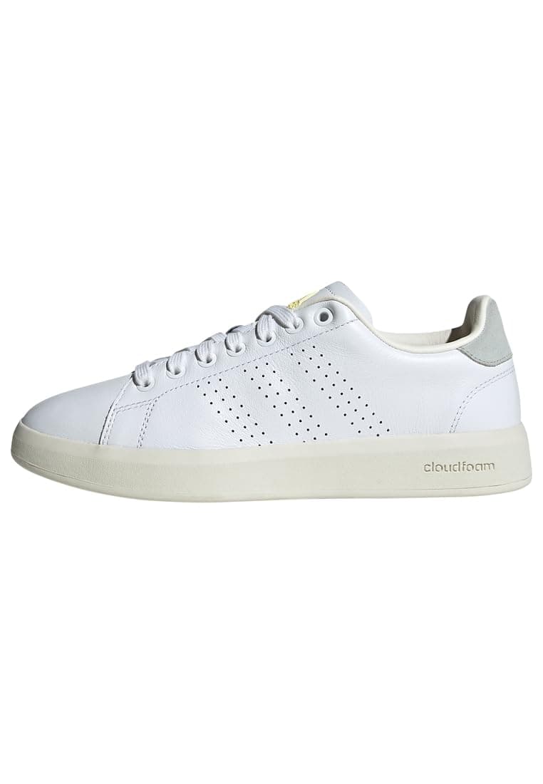 👟🌟 Mega-Deal! adidas Damen Advantage Premium Leather Shoes Schuhe 41 1/3 EU Cloud White Cloud White Silver