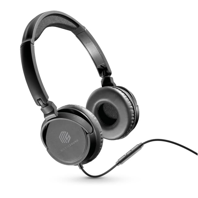 🎧 Musik Sound | Bügelkopfhörer mit Kabel Over Ear Basic | On-Ear-Kopfhörer Faltbarer Kopfbügel Schwarz