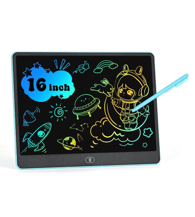🌈 Bunte LCD Schreibtafel 16 Zoll für Kinder 🎨