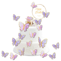 OSDUE 21 Stück Schmetterlinge Tortendeko 🎂🦋