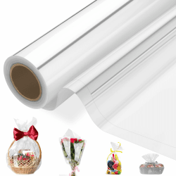 JIANTA 86cmx30M Geschenkfolie Transparent Cellophanfolie Rolle Cellophan Rolle Verpackungsfolie 🎁🌟