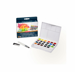 🎨 Derwent Inktense Paint 24 Pan Palette - Set mit 24 halben Näpfen