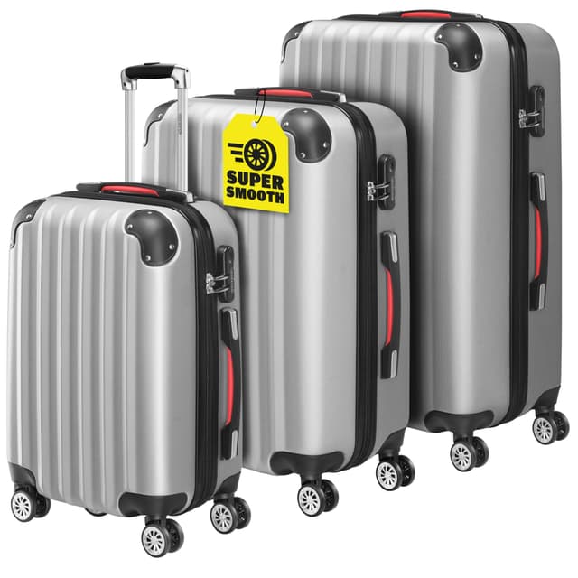 Monzana® 3tlg. Kofferset Baseline Hartschalen Koffer M-L-XL ✈️👜