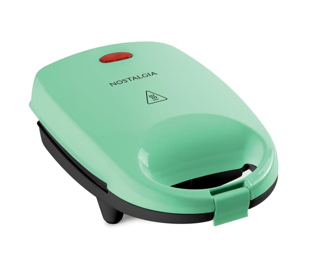🥪 Nostalgie MyMini Persönlicher Sandwichmaker 🍕 Antihaft-Panini-Presse, Pizza-Taschen, Quesadillas, Mintgrün