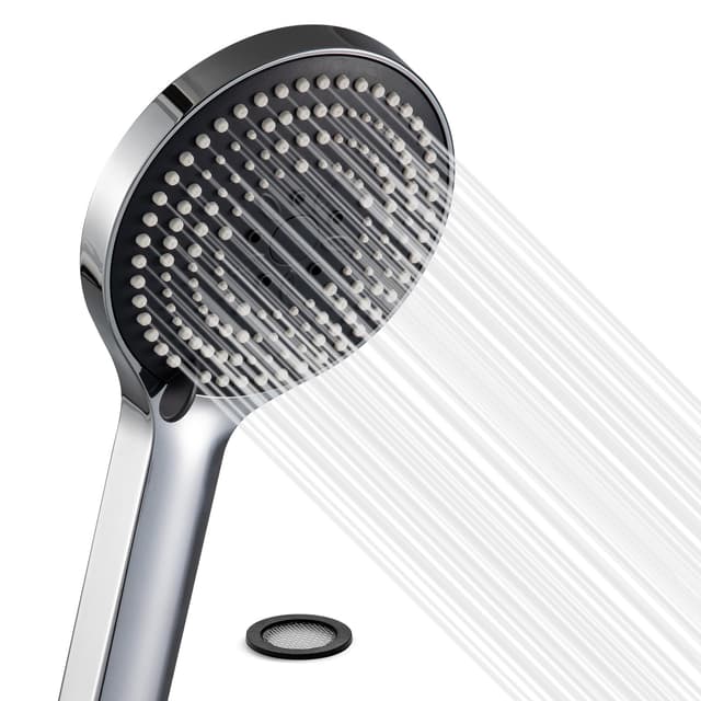 OFFO Duschkopf Groß mit 6 Strahlarten - Wassersparend und langlebig 🚿