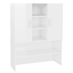 🚿 vidaXL Waschmaschinenschrank Hochglanz-Weiß 70,5x25,5x90cm 🛁