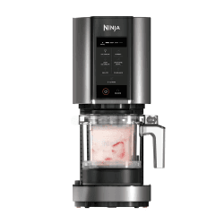 Ninja CREAMi Eismaschine & Dessertmaschine mit 3 Behältern, 7 Programmen, Schwarz/Silber