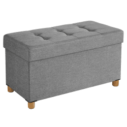 SONGMICS Sitzhocker mit Stauraum, klappbare Sitzbank mit Beinen 🪑📦