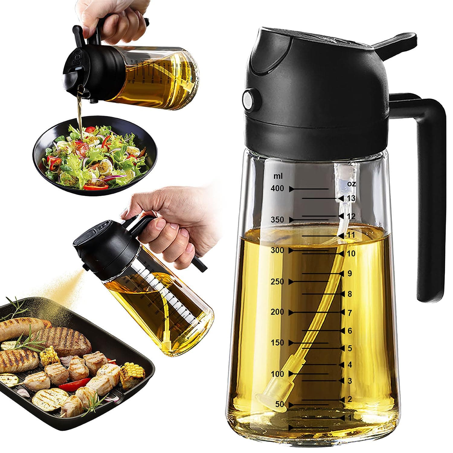 TrendPlain 16oz Ölsprüher für Speiseöl – Multifunktionaler Küchenhelfer 🍳