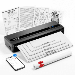 🖨️ Vretti PB821 Mobiler Drucker - Tragbarer Thermodrucker für A4-Thermopapier