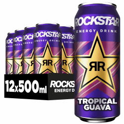 Rockstar Energy Drink Tropical Guava Geschmack - Koffeinhaltiges Erfrischungsgetränk