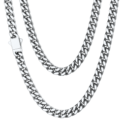 ChainsHouse Kette Herren Damen Kubanische Kette Edelstahl Panzerkette