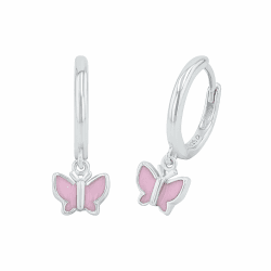 Prinzessin Lillifee Creolen 925 Sterling Silber Mädchen Kinder Ohrschmuck 🦋 Rosa