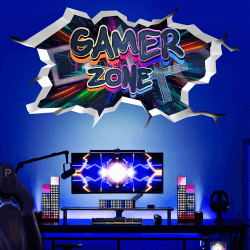 TOARTI 3D Gamer Zone Wandtattoo Gaming Wandbild für Schlafzimmer 🎮