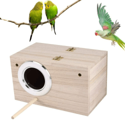 Haustier Vogelzuchtbox aus Holz | Vogelhaus Nisthaus Sittich Nistkasten