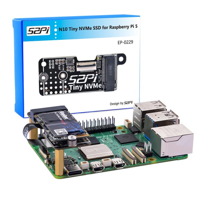 GeeekPi N10 Tiny PCIe M.2 Key-M NVMe SSD PCIe Peripheral Board für Raspberry Pi 5