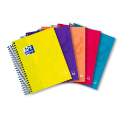 📒🖊️ 5er Pack Oxford Notizblock A6 mit Spirale 240 Seiten kariert sortiert