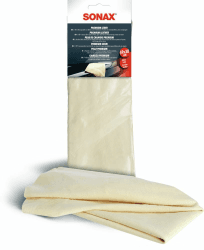 🚗 SONAX PremiumLeder (1 Stück) zum streifenfreien Trocknen von Lackoberflächen, Glas und Spiegeln 🧼