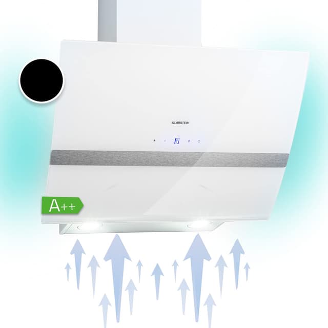 🌟 Super Angebot! 🌟 Klarstein Dunstabzugshaube 60cm - Effektiv & Leise - Umluft/Abluft - LED-Licht - Weiß