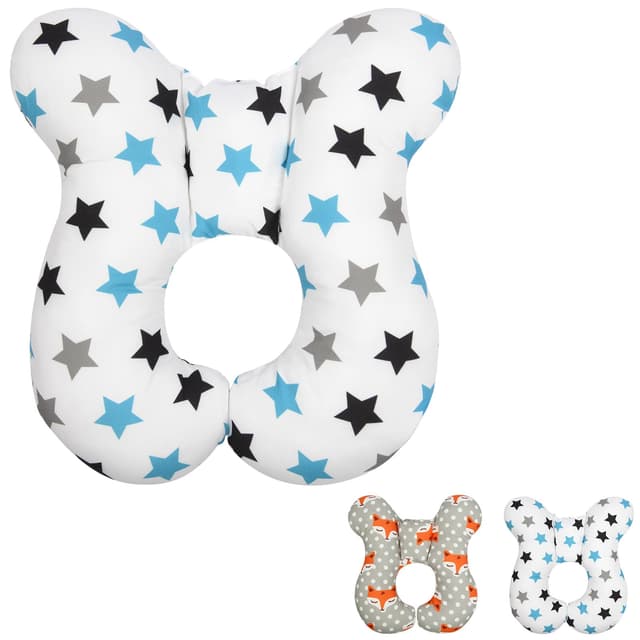 🌟 Alaoo Baby Reisekissen, Babybett Kopf- und Nackenstützkissen 🌟