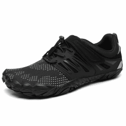 👣 SAGUARO Unisex Barfußschuhe Outdoor Barfussschuhe rutschfest Fitnessschuhe Gr.36-48 44 EU Schwarz 👟