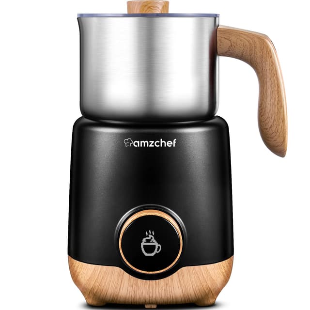🥛 AMZCHEF 8-IN-1 Automatischer Milchaufschäumer 550 Watt Schwarz 🥛