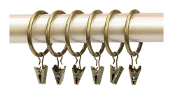 🔥 Anawakia 10 Stück Gardinenringe mit Klammern, Metall, Vorhangclips, Haken, Gardinen, Clips mit Ringen (Bronze, Innendurchmesser 38 mm) Bronze Diamètre intérieur 38mm - 20% Rabatt!