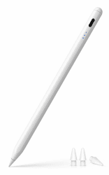 KEEPRO Stift für iPad 2018-2025 | Palm-Ablehnung | Schnellladefunktion | Weiß 🌟