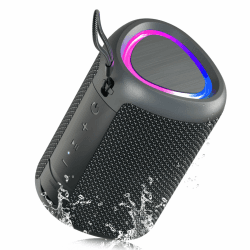 UOHHBOE Bluetooth Lautsprecher Kleine Musikbox mit TWS Modus und RGB Lichtern