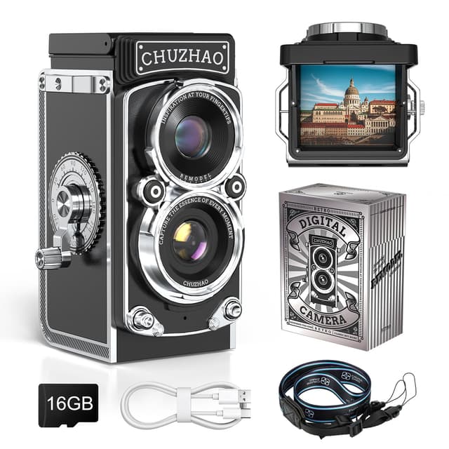 Retro Mini Digitalkamera - 📷 CHUZHAO 1080P FHD Video 12MP Autofokus Retro Kamera 🎞️