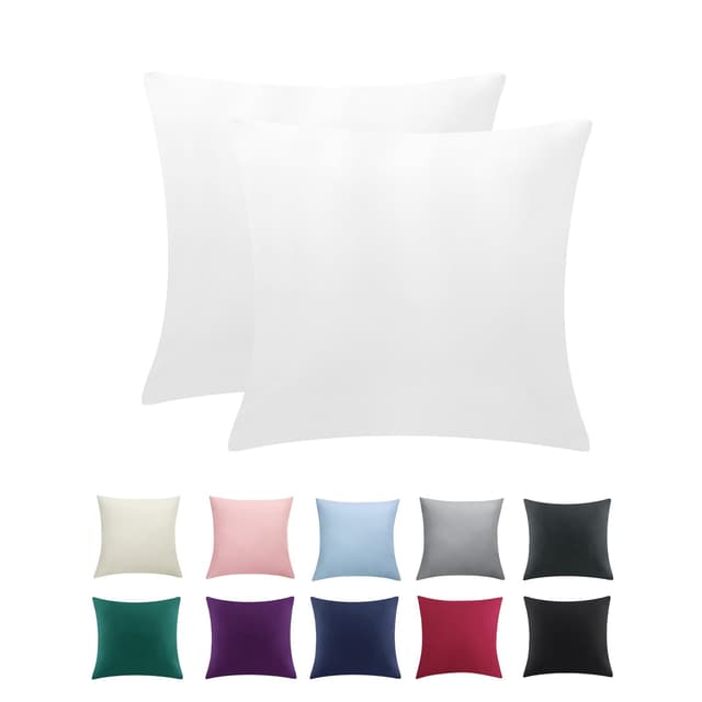 RUIKASI Kissenbezug 50 x 50 Weiß 2er Set 🛏️🌟