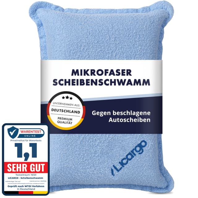 🚗 LICARGO Mikrofaser Scheibenschwamm [2in1] 🧼 - Streifenfreie Reinigung!