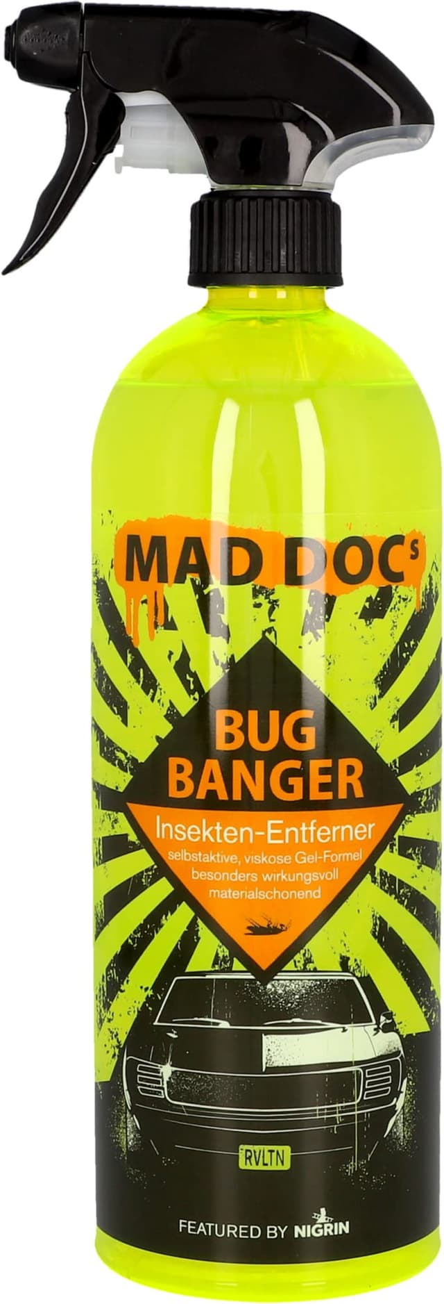🚗🦟 NIGRIN MAD DOCs Insekten-Entferner 750 ml (1er Pack) - Spezialgel zur mühelosen Reinigung vor der Autowäsche!