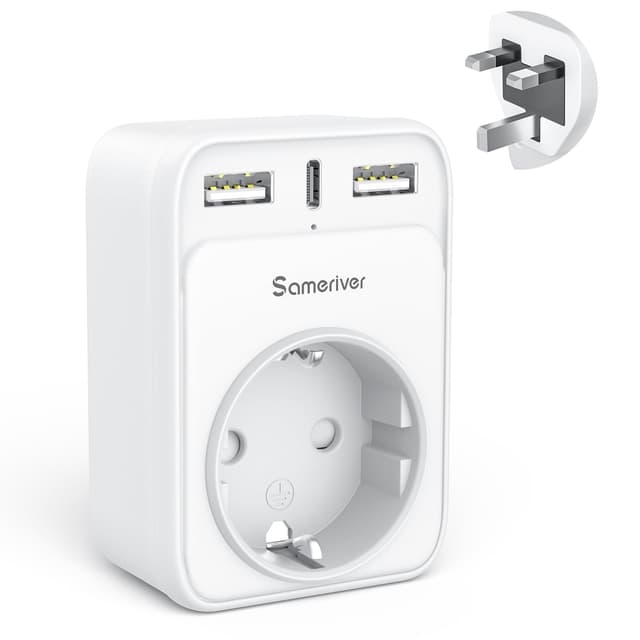 🔌🔋 Reiseadapter UK Adapter England Deutschland Stecker 🌍🔌