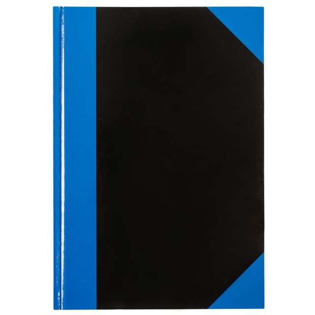 Idena 542901 - Kladde DIN A5, 96 Blatt, 70 g/m², 📘 liniert, fester Einband, blau/schwarz, 1 Stück