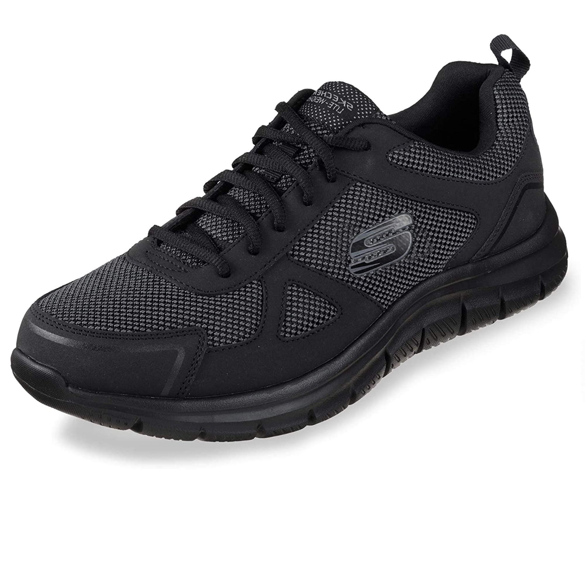 🔥 Angebot: Skechers Herren Track Bucolo Sneakers 43 EU Schwarz Leder Mesh Besatz
