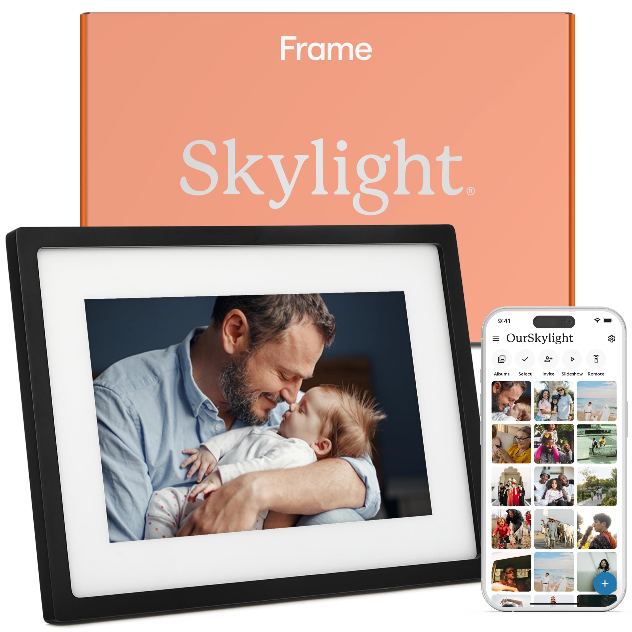 🖼️ Skylight Frame - WLAN Digitaler Bilderrahmen, 10 Zoll Touch-Screen, Cloud Storage - Tolles Geschenk 🎁