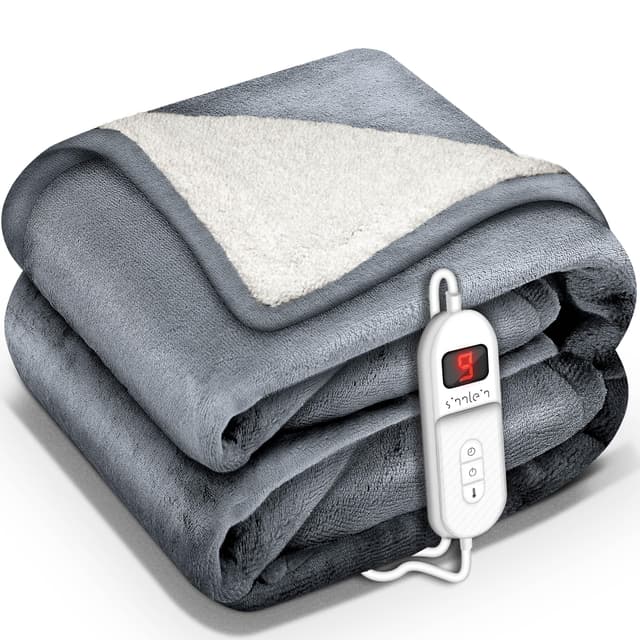 🔥 sinnlein® Heizdecke mit Abschaltautomatik 160 x 120 cm | Elektrische Wärmedecke mit 9 Temperaturstufen 🔥