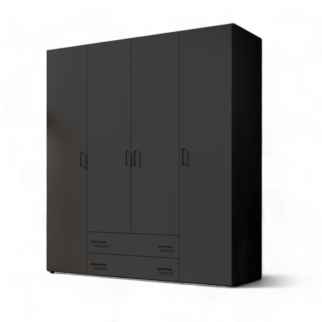 🌟 Angebot: Stella Trading YARK Kleiderschrank in Schwarz matt 🌟
